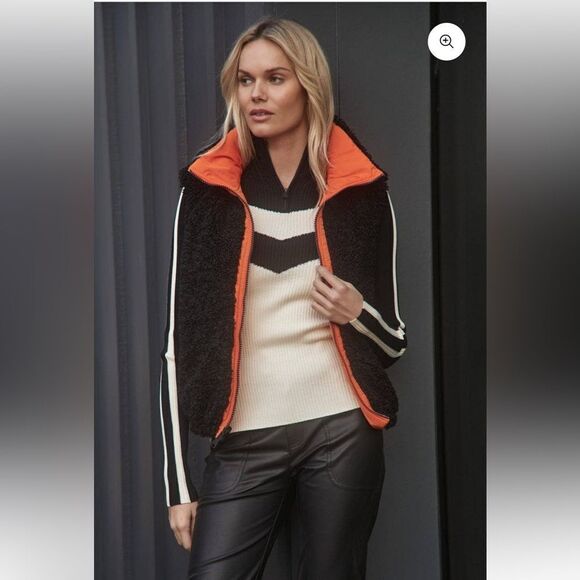 Alp N Rock Sonja Reversible Vest Tangerine black nylon fleece jacket Revolve NWT - Picture 11 of 11